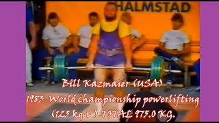 Bill Kazmaier 1983 World championship powerlifting Sweden125 kg [upl. by Strepphon]