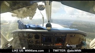 Camera Captures the Moment a Bird Strikes Cockpit [upl. by Annayehc]