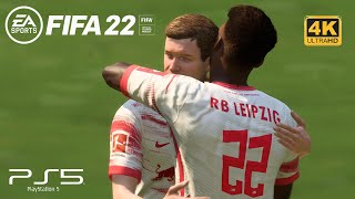 FIFA 22  RB Leipzig vs Borussia Dortmund  German Bundesliga  PS5™ Gameplay 4K 60FPS [upl. by Noeht942]