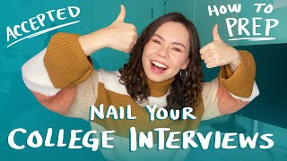 NAIL YOUR ONLINE COLLEGE INTERVIEW How to Prep Common Interview Questions Engaging Conversation [upl. by Amalle390]