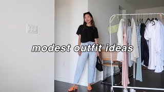 MODEST OUTFIT IDEAS  summer outfit ideas [upl. by Ahsiekram]