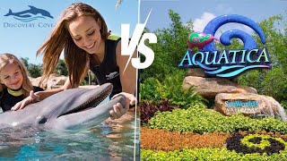 Aquatica vs Discovery Cove Which Water Park is Better [upl. by Anead115]