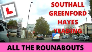 All roundabouts in Southall for driving test [upl. by Jelle]