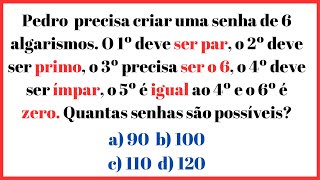 Questão de Princípio Fundamental da Contagem  Concurso Público [upl. by Katharyn368]