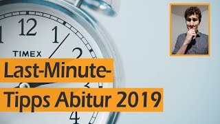 Abitur 2019 in Hessen NRW Niedersachsen BW RLP etc LastMinute Tipps  Leo Eckl [upl. by Phare]