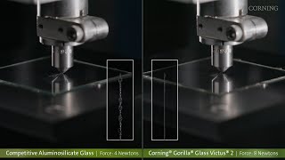 Corning® Gorilla® Glass Victus® 2 Knoop Scratch Test [upl. by Oiznun73]