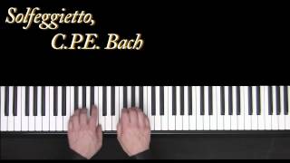 Solfeggietto  CPE Bach  piano  Frederic Bernachon [upl. by Yraht]