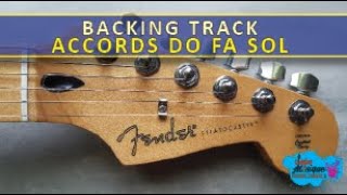 🎼 BACKING TRACK 🎼 DEBUTANT C F G Apprendre à jouer les accords à la guitare GM 10 [upl. by Meggs]