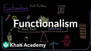 Functionalism  Society and Culture  MCAT  Khan Academy [upl. by Ttihw967]