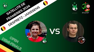 Subbuteo  Emilie Despretz vs Noah Janssens Satellite de Frameries 150924 demifinale Open [upl. by Ymas]