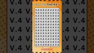 Eye Test Can You Spot 4V Hidden in V4 BrainTeaser MindPuzzle VisualChallenge [upl. by Mears]