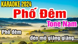 Phố Đêm Karaoke Tone Nam Nhạc Sống gia huy beat [upl. by Eeladnerb]