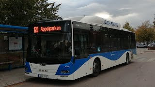 bus ride Hallstahammar sweden line 120 från kolbäck järnvägsstation till Hallstahammar centrum [upl. by Ringo]