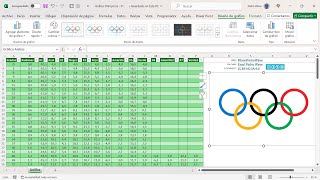 Anillos Olímpicos en Excel [upl. by Notsae]