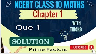 Ncert Class 10 maths Chapter 1  Exercise 11 que 1 complete solution ncert10maths class10th [upl. by Norahc412]