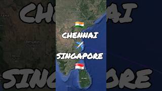 🇮🇳Chennai to Singapore 🇸🇬  Air India  Flight Route Tracking aviation shorts shortsfeed [upl. by Nnylrefinnej507]