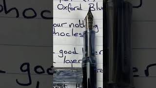 Writing Thu 11 Aug PenBBS 487 and Diamine Oxford Blue shorts [upl. by Luane]