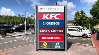 MampS SIMPLY FOOD KFC GREGGS COSTA COFFE BURGER KING WEST CORNWALL PASTY CO CHOW ASIAN KITCHEN [upl. by Corson]