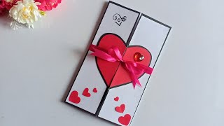 Beautiful Handmade Valentines Day Card Idea  DIY Greeting Cards for Valentines Day card [upl. by Parsifal]