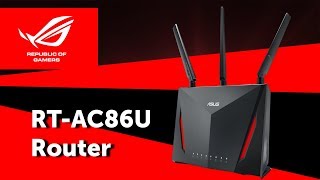 Prezentare Router Gigabit pt Gaming ASUS RTAC86U [upl. by Lester]