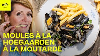 Moules avec de la bière Hoegaarden et une sauce moutardée  Sofie Dumont [upl. by Nehtan]