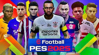 MELHOR JOGO DE FUTEBOL PARA CONSOLES PES 2025 BRASILEIRÃO amp LIGAS 100 [upl. by Monreal815]