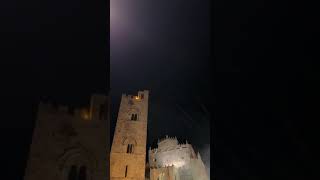 Erice vetta TP questa sera fuochi dartificio in onore di Maria SS di Custonaci [upl. by Derfniw417]