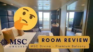 MSC Divina Premium Balcony Room Review 8066 [upl. by Sharity]