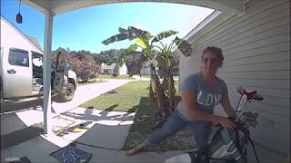 Porch Piracy in Action  Caught by Vivint Doorbell Camera [upl. by Northrup]