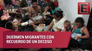 Caravana de migrantes centroamericanos se ubica en Huixtla [upl. by Dorcy]