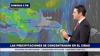 Domingo 19 noviembre  Vaguada y frente frío se acercarán a República Dominicana con más lluvias [upl. by Etteiluj]