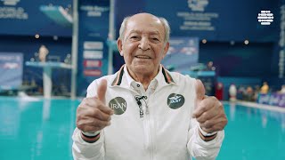 100 YEARS OLD DIVER  Taghi Asgari  Age is no barrier for Iranian diver [upl. by Cowan463]