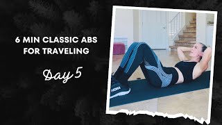 6 min classic abs for Traveling Day 5  no equipment Fourtwofitness [upl. by Hsilgne]