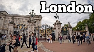 🇬🇧 London Walk 4K HDR Autumn walking Tour From Parliament Square To Buckingham Palace [upl. by Adiol]