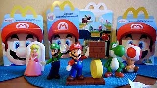 Part 1 2013 Nintendo Super Mario Toys Set in Happy Meal McDonalds Europe Unboxing [upl. by Blanka836]