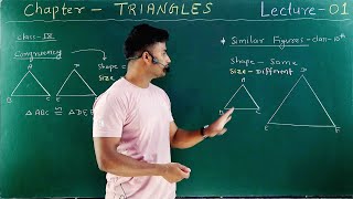 Triangles Lecture  01  Class 10th CBSE  Similarity Of Two Triangles  triangle class10 [upl. by Aihtniroc620]