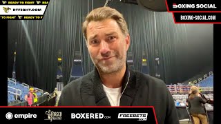 Eddie Hearn REACTS to Callum Smith LOSS Responds to Francis Ngannou Talks Bivol vs Beterbiev [upl. by Coreen503]