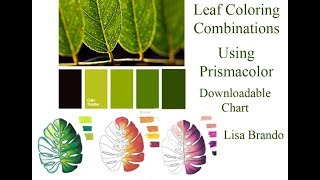 How To Color Leaves For Coloring Books Tutorial Leaf Color Combinations Colored Pencils Lisa Brando [upl. by Laerol374]