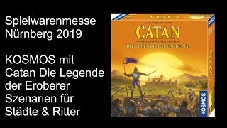 Spielwarenmesse 2019 Nürnberg  KOSMOS mit Catan Die Legende der Eroberer [upl. by Ecreip900]