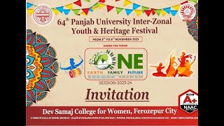 LIVE 64th PANJAB UNIVERSITY INTERZONAL YOUTH amp HERITAGE FESTIVAL RIMJHIM STUDIO MB 9888730223 [upl. by Aeslek]