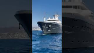 90m Lürssen yacht Ice crashes into 31m Numarine AMey [upl. by Enilemme]