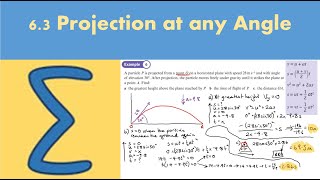 63 Projection at any Angle STATISTICS AND MECHANICS 2  Chapter 6 Projectiles [upl. by Zeugirdor856]