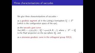 Geometry of saccades and saccadic cycles [upl. by Hnahym]