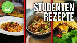 Studentenküche  3 einfache Rezepte für Studenten unter 5€ [upl. by Nire]