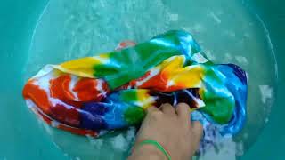 Spiral tie dye  How to ringe tie dye tshirt  Rainbow [upl. by Geiss]