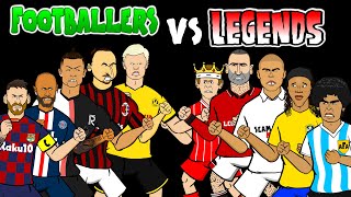 ⚽️FOOTBALLERS vs LEGENDS⚽️ feat Messi Ronaldo Ronaldinho Cantona amp more Frontmen Season 18 [upl. by Aniz]