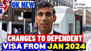 New Changes To UK Dependent Visa From January 2024 UK Dependent Visa New Rules And Update [upl. by Joleen73]