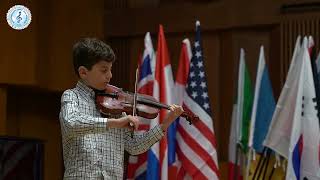 5th International FestivalContest quotMusic of the Worldquot Aviad Vahl 10 yo Violin [upl. by Ffej264]