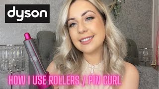 How To Use Rollers amp Pin Curl  USING DYSON AIRWRAP ✨ [upl. by Vahe]