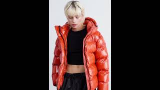 NAPAPIJRI GLANE Padded Winter Jacket Hooded Shiny Glossy Red Souce Women  Zalando [upl. by Ellennej]